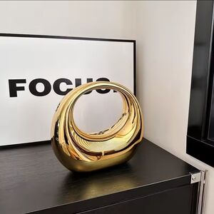 Modern Gold Decorative Sculpture